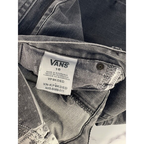 Vans Kids Jeans Grey/Black Size 16 - Picture 7 of 9